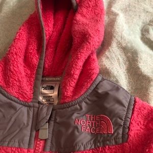 North face toddler fleece jacket with hood.